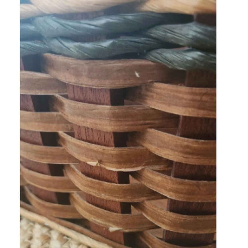 Vintage Foxcreek Wicker Picnic Basket, Utensil Basket - Picture 3 of 5